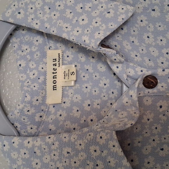 Monteau Light Blue Floral Midi Dress - Picture 2 of 5